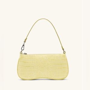 Crocodile embossed faux leather Joy bag by JW Pei. on trend lemon hue. NWT.